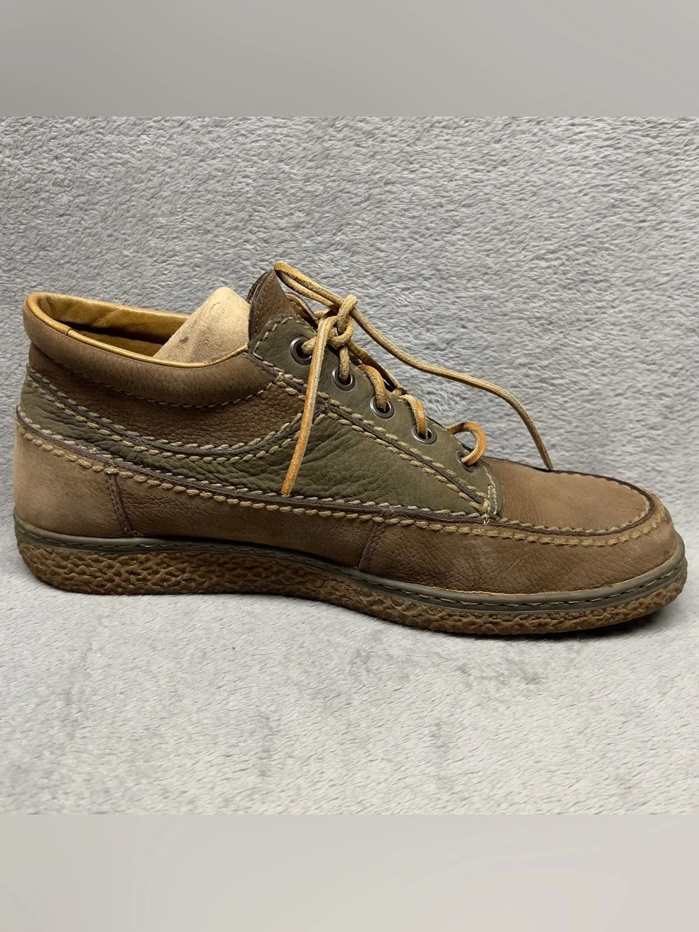 Mephisto Leather Lace Up Chukka Ankle Boots Men's US 12 Hiking Walking Brown